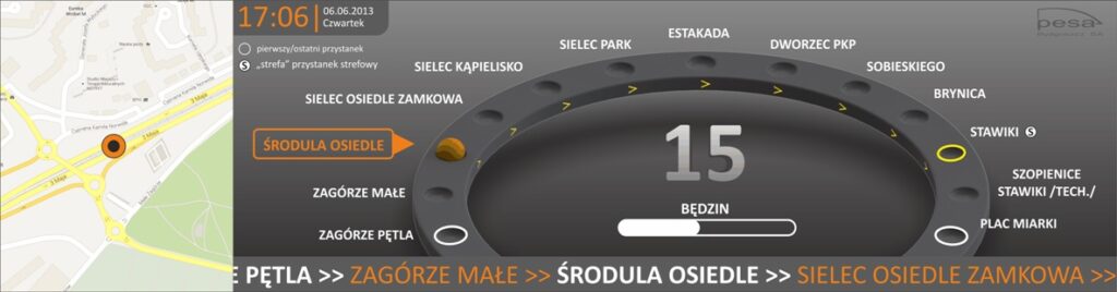 Tablica Wariant 1 Zdjęcie: Tablice Kierunkowe W Nowych Tramwajach - Zagłosuj! - Tramwaje Śląskie S.a.