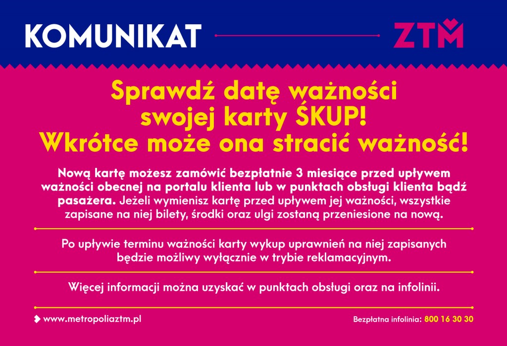 Zdjęcie: Sprawdź Ważność Karty Śkup - Tramwaje Śląskie S.a.