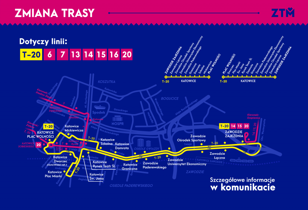 Zdjęcie: Weekendowe Zmiany W Katowicach – Zawodzie Bez Tramwaju - Tramwaje Śląskie S.a.
