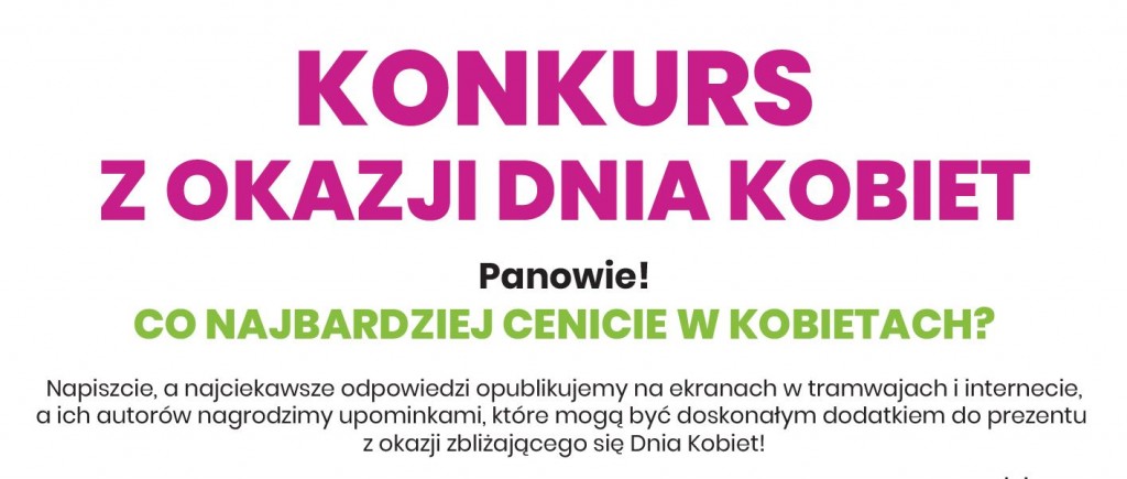 Konkurs Dzień Kobiet 01 Zdjęcie: Wygraj Prezent Na Dzień Kobiet! - Tramwaje Śląskie S.a.