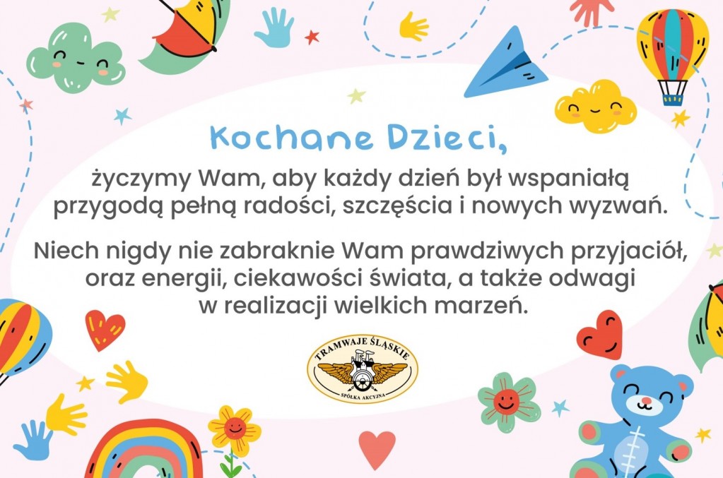 Dzien_Dziecka_Zyczenia Zdjęcie: Dzień Dziecka W Tramwaju Nr 62 - Tramwaje Śląskie S.a.