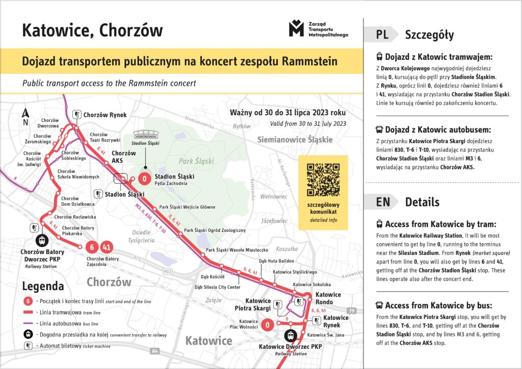 Schemat Połączeń - Dojazd Na Rammstein Zdjęcie: Tramwajem Na Koncerty Rammstein - Tramwaje Śląskie S.a.