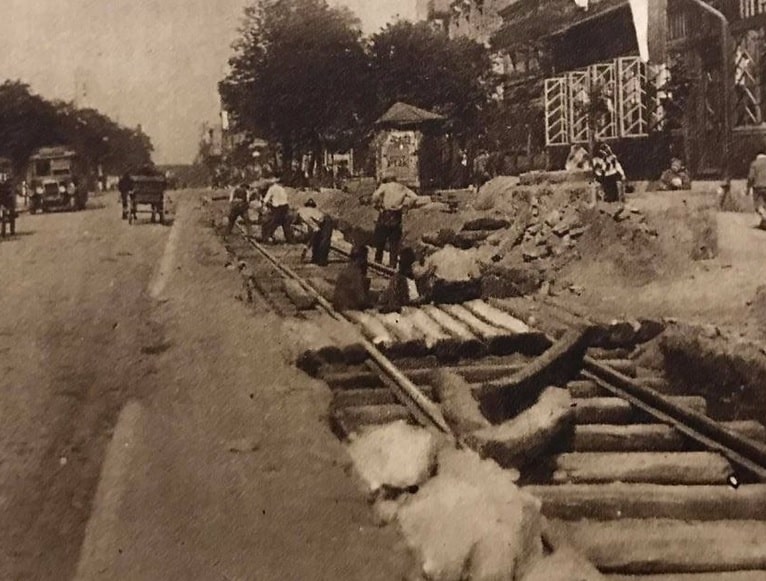 Tramwaje-Slaskie-Rejon1-W-Bedzinie_Zdjecie-Archiwalne_Budowa-Lini-Tramwajowej