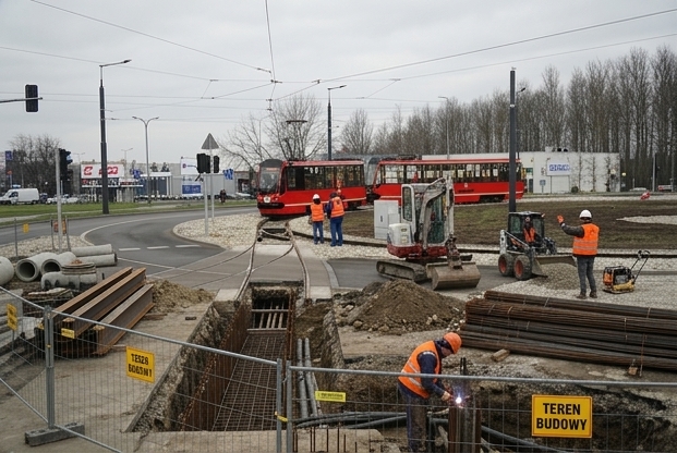 Prace w rejonie przystanku Park Śląski Ogród Zoologiczny w dniu 15.03.2026 r.